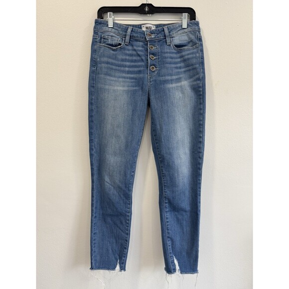 Paige Hoxton Crop Jeans Mid Rise Wash Denim Women's Blue Size 29 - Picture 1 of 6